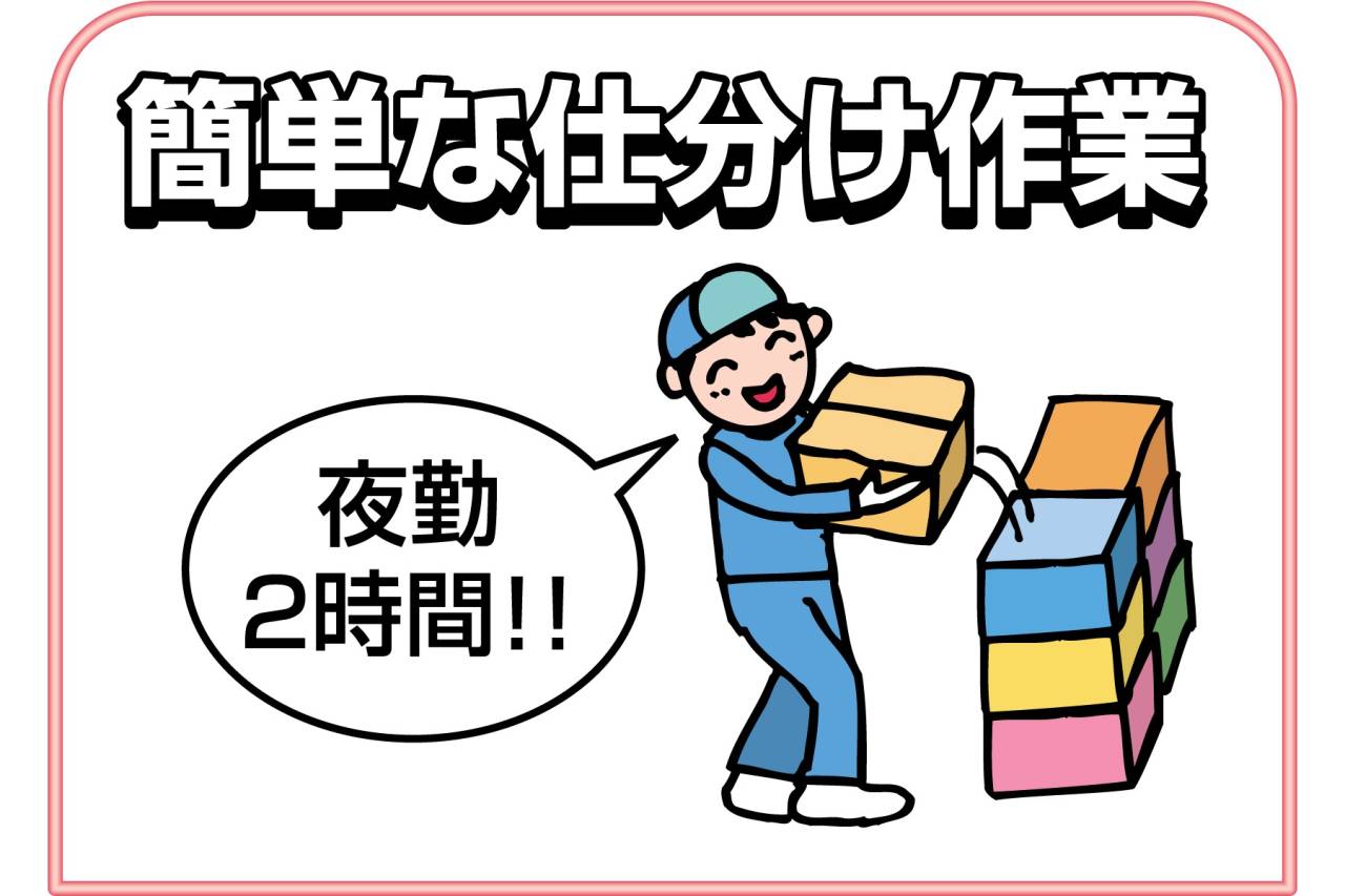 ウエストアクティブトランスポート株式会社 簡単な仕分け(夜勤)スタッフ募集!!